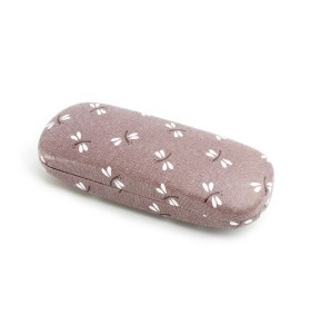 Etui na okulary - brązowy wzór Ważka