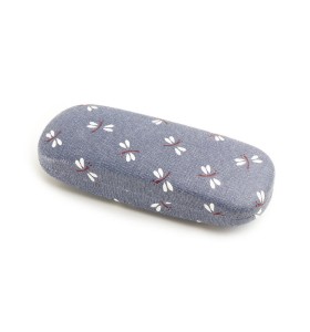 Etui na okulary - niebieski wzór Ważka